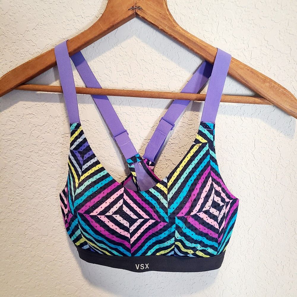 Victoria's Secret VSX Sports Bra Size Small S Crossback Padded‎ Mesh no Tag